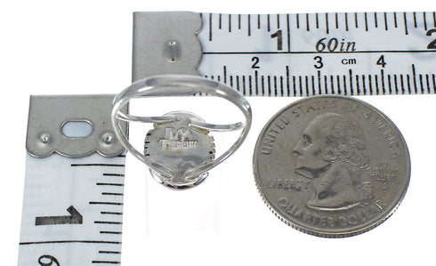 Southwestern Authentic Sterling Silver Opal And Turquoise Ring Size 6-1/2 WX70573